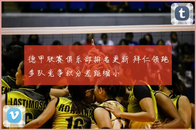 德甲联赛俱乐部排名更新 拜仁领跑多队竞争积分差距缩小